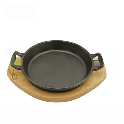 Tigaie din fonta pura plus suport din lemn, diametru 20cm HEINNER / DCN63551