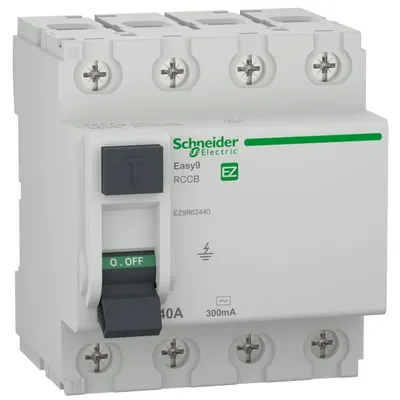 Intrerupator diferential RCCB Easy9 4P 40A/300mA tip AC Schneider EZ9R62440