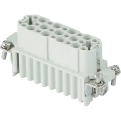 Contector industrial Mama - 66X16 - 25P + E 10A 250V / 4kV / 3 - CRIMP CONNECTION - GRI