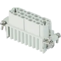 Contector industrial Mama - 66X16 - 25P + E 10A 250V / 4kV / 3 - CRIMP CONNECTION - GRI