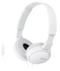 Căști cu microfon Sony - MDR-ZX110AP, albe
