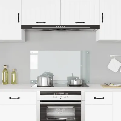 vidaXL Panou antistropi bucătărie transparent 90x50 cm sticlă securiz.
