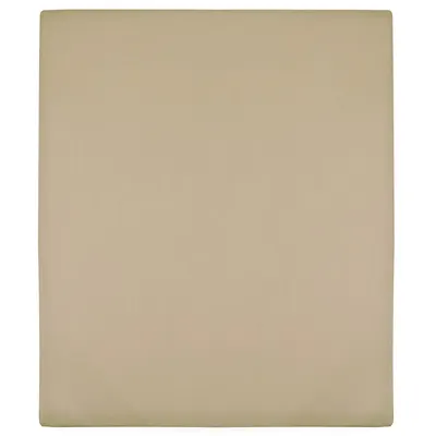 vidaXL Cearșaf de pat cu elastic, gri taupe, 140x200 cm, bumbac