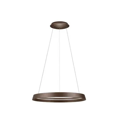 Lampa suspendata ORMI Triac Dimabil Brushed Coffee Metal & Acrylic LED 52 Wat 220-240Volt 3717Lm IP20 2700-4000K CCT Dip Intrerupator
