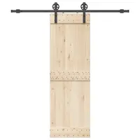 Gossi set feronerie pentru usi glisante, negru, 200 cm, otel