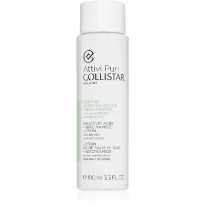 Collistar Attivi Puri Salicylic Acid + Niacinamide tonic pentru fata pentru diminuarea porilor 100 ml