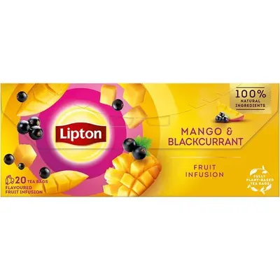 Ceai Lipton Mango-Blackcurrant, 20 plicuri Engros