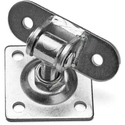 Balama reglabila cu placa 80x80 mm, filet de 16 mm, reglabila, lungime tija 45 – 65 mm, otel galvanizat