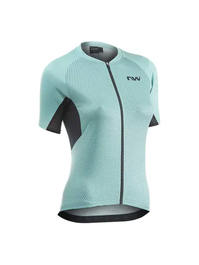 Tricou ciclism cu mânecă scurtă pentru femei Force Evo Women Jersey - albastru…