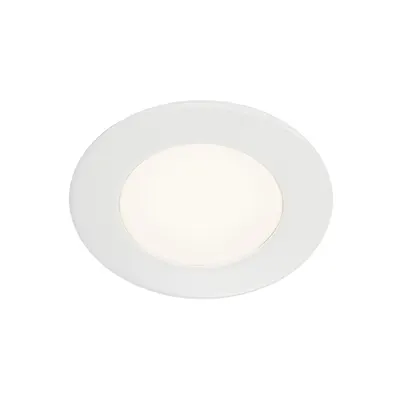 Spot incastrat, DL 126 Ceiling lights, white recessed fitting, LED SMD, 3000K, round, white, max. 3W, incl. leaf springs