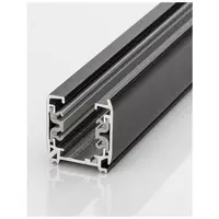 Sistem iluminat pe sina 4-WIRES TRACK Negru Aluminiu 3 Phases 4 Wires cuout End Plug and Power Connector