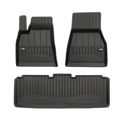 Set covorase cauciuc 3 piese proLine 3D, fata spate negru, potrivit TESLA MODEL S 09.12