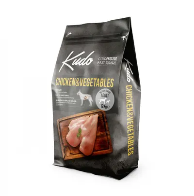 Kudo Adult - Hrana uscata, presata la rece - Pui si Legume - 12kg