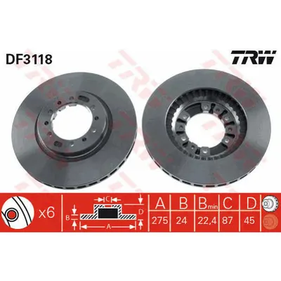Disc frana TRW DF3118