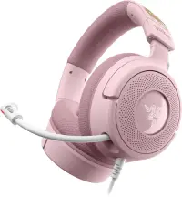 Casti Gaming Razer Kraken V4 X Pokemon Pikachu & Eevee Edition, USB-C/USB-A, Surround 7.1, Chroma RGB, Microfon Cardioid HyperClear (Roz)