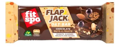 Flapjack, ciocolată cu nuci și fructe, 90 g, FitSpo