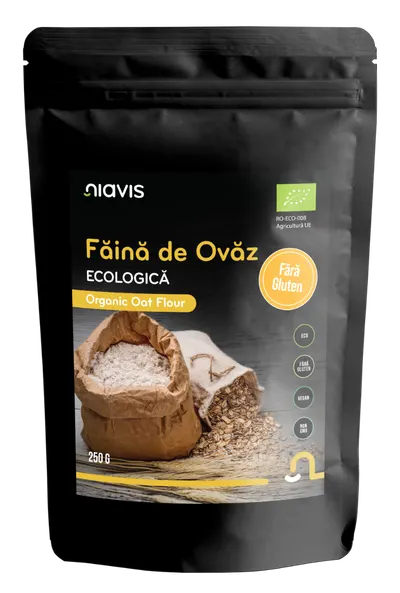 Faina de ovaz fara gluten Eco, 250g, Niavis