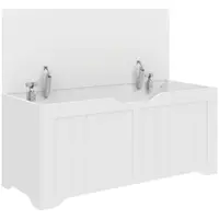 HOMCOM Ladă de Depozitare Interioară Modernă cu Balamale de Siguranță, 80 x 40 x 45 cm, Alb | Aosom Romania