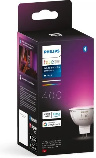 Bec inteligent Philips - Hue Ambiance, 6.3W, GU5.3, RGB, dimmer