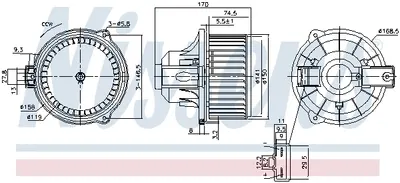 Ventilator habitaclu potrivit LAND ROVER DISCOVERY III, DISCOVERY IV, RANGE ROVER SPORT I 2.7D-5.0 07.04-12.18
