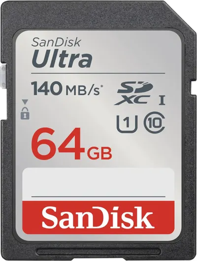Card de memorie SanDisk - Ultra, 64GB, SDXC, UHS-I, Clasa 10, U1