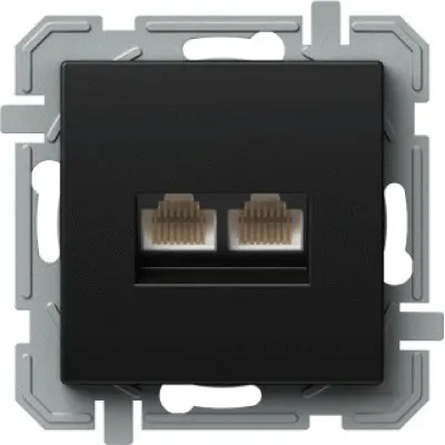 Priza, Cat5e Ks Dubla, 2x Rj45 8/8 Negru, Tem Modul Tem-Kq39bkxo-U