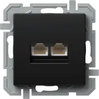 Priza, Cat5e Ks Dubla, 2x Rj45 8/8 Negru, Tem Modul Tem-Kq39bkxo-U
