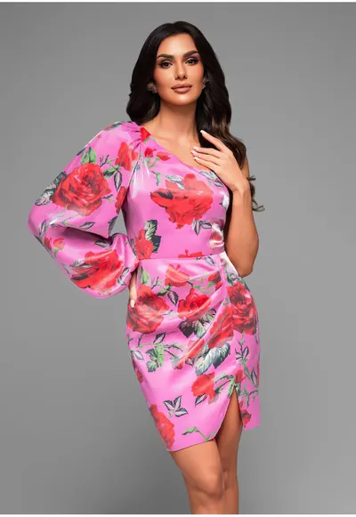 Rochie Midi LA-OM-DLR061 - Roz