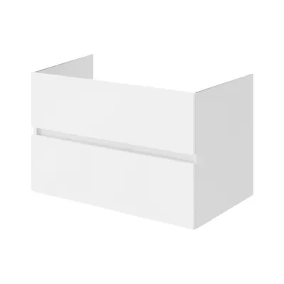 Mobilier pentru lavoar pe blat 80 cm, alb lucios, Fluminia Genova