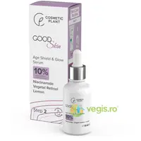 Ser Age Shield & Glow cu Niacinamida, Retinol Vegetal si Extract de Lamaie Good Skin 30ml
