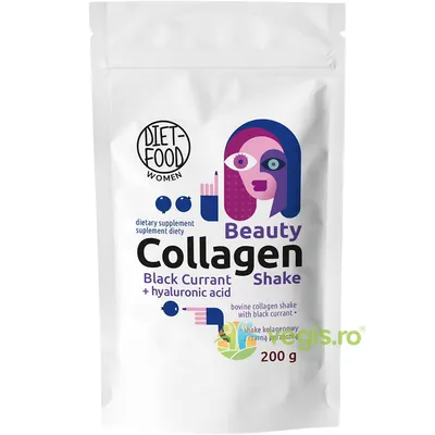 Shake cu Coacaze Negre Beauty Collagen 200g