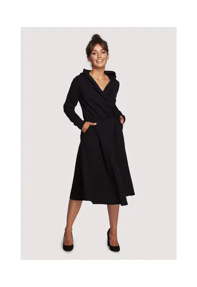 Rochie midi de dama Yangzom B245 negru - Negru