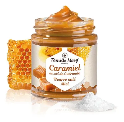 Cremă de caramel cu unt, miere și sare de mare, 200 g, Famille Mary