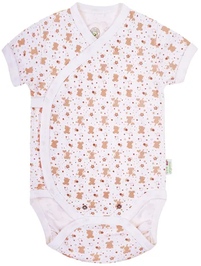 Body cu mânecă scurtă Bio Baby - Bumbac organic, 68 cm, 4-6 luni