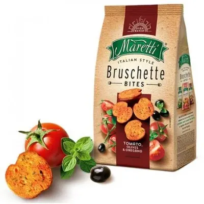 Bruschete Tomato, Olives & Oregano Maretti 70g Engros