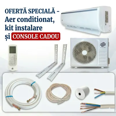 Aer condiționat 12000 BTU - kit instalare inclus + console CADOU 5 m