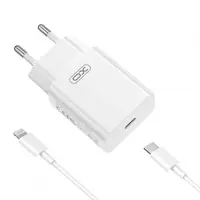 Incarcator Retea Cu Cablu Lightning XO Design L126, 20W, 3A, 1 x USB-C, Alb