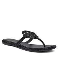 Slapi dama - model Miller - piele naturala - negru