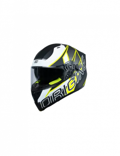 Casca moto integrala cu ochelari, Origine Strada Competition, culoare galben fluo negru mat, marime XL