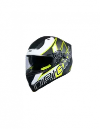 Casca moto integrala cu ochelari, Origine Strada Competition, culoare galben fluo negru mat, marime L