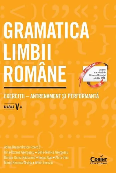 Gramatica limbii române. Clasa a V-a - Paperback brosat - Adina Dragomirescu