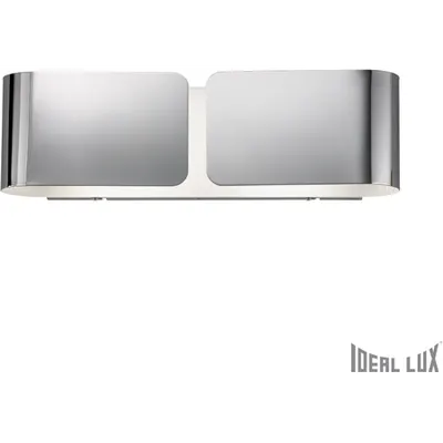 Aplica Clip Mica, 2 becuri, dulie E27, L:440 mm, H:127 mm, Crom