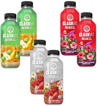 ClashVit Set - Apă vitaminizată Active/Relax/Focus, 3 x 2 sticle