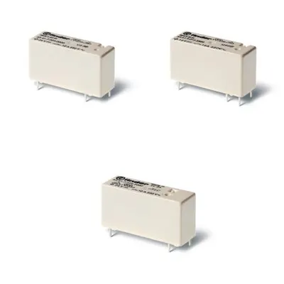 Releu miniaturizat implantabil (PCB) - 1 contact, 10 A, C (contact comutator), 36 V, Protecție la fluxul automat de cositorire (RT II), Sensibila in C.C., AgSnO2, PCB 3.2 mm intre pinii contactului, Niciuna