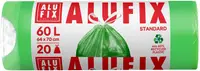 Saci de gunoi cu legături ALUFIX - 60 l, 20 buc., verzi