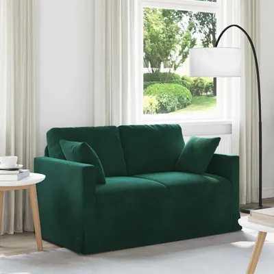 vidaXL Canapea Verde închis 138 x 78 x 80 cm Catifea
