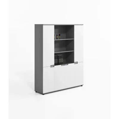 Dulap cu 4 usi si biblioteca integrată ,design modern și elegant ,calitate premium , dimensiuni 1600*400*2000