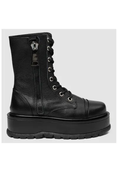 Ghete din piele granulata Urban Vibe - Negru