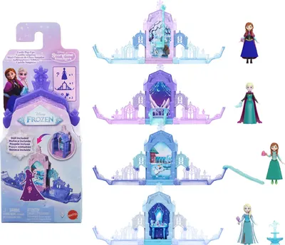 Set de joacă Disney Frozen - Castle Pop-Ups, cu păpușă Anna sau Elsa, asortat