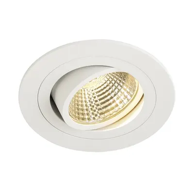 Spot incastrat, NEW TRIA 77 Ceiling lights, white LED, 3000K, round, white, 38°, 9.1W, incl. driver, clip springs